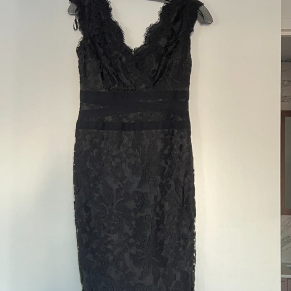Black sleeveless cocktail dress